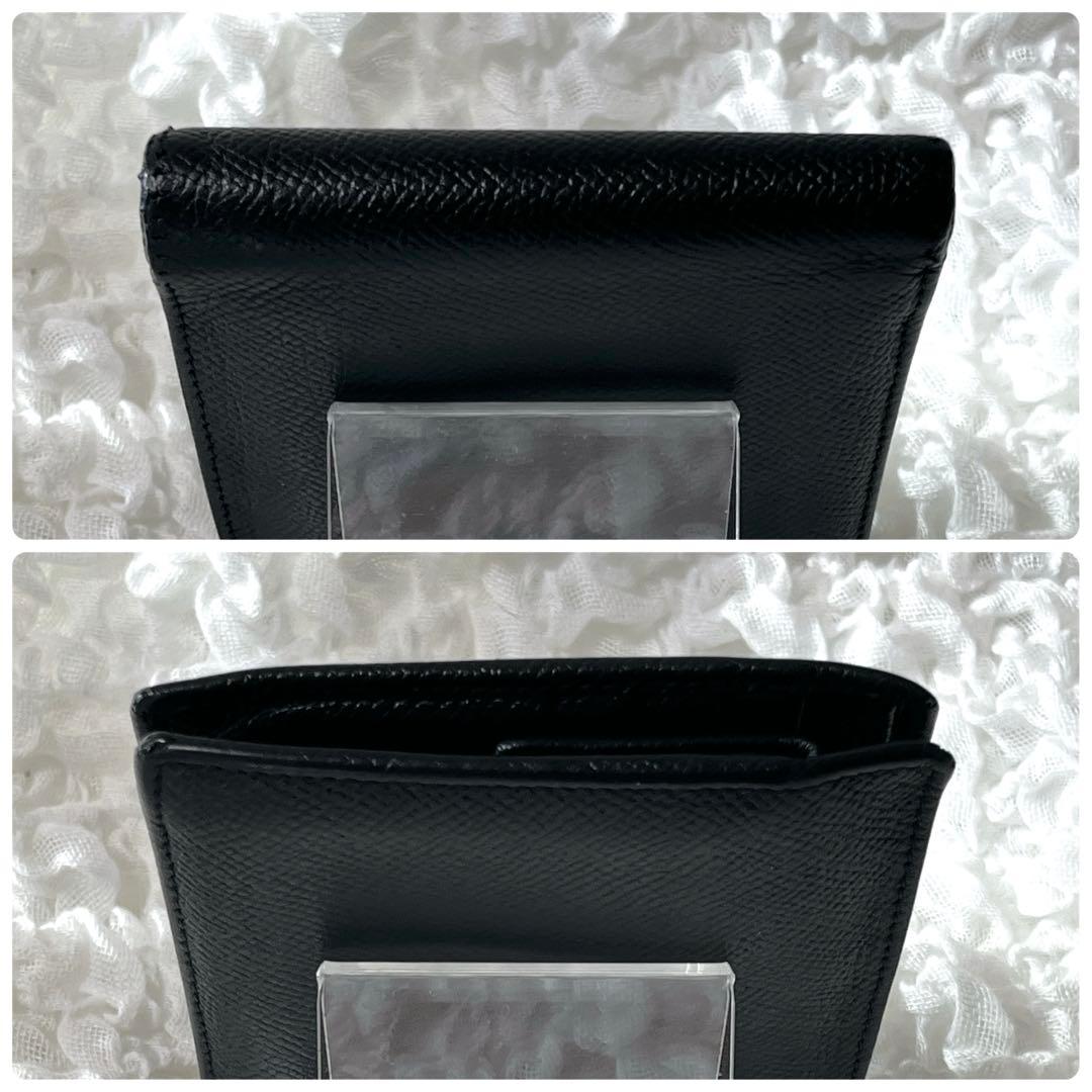 美品✨ BVLGARI ブルガリ 2つ折財布 レザー 小銭入れ付 黒 メンズ