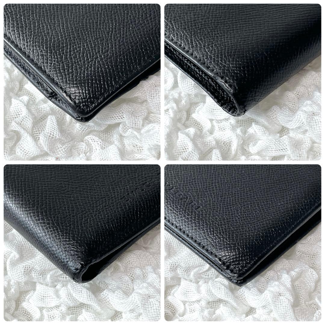 美品✨ BVLGARI ブルガリ 2つ折財布 レザー 小銭入れ付 黒 メンズ