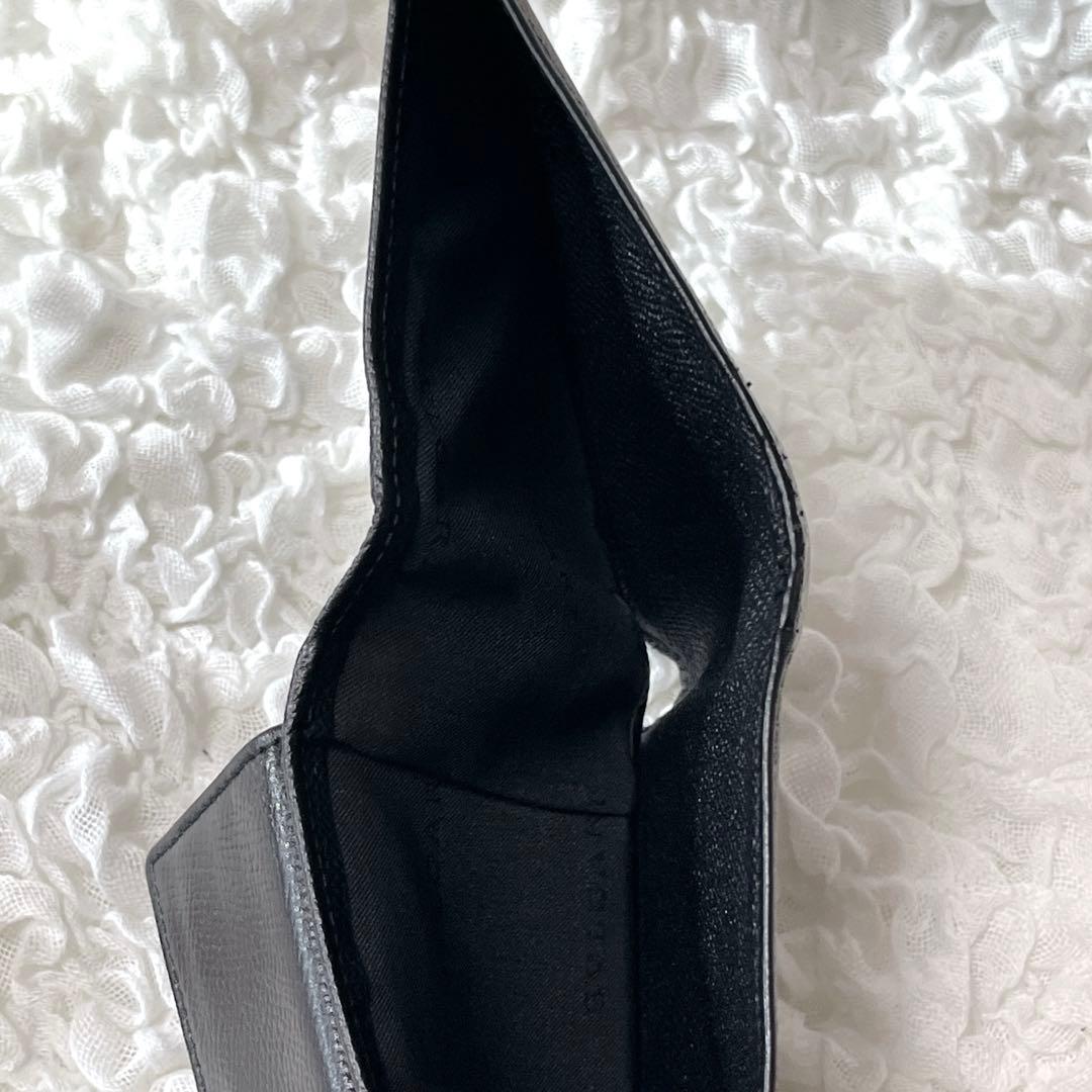 美品✨ BVLGARI ブルガリ 2つ折財布 レザー 小銭入れ付 黒 メンズ