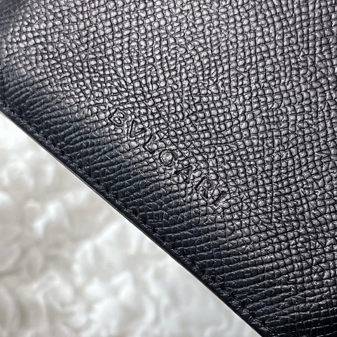 美品✨ BVLGARI ブルガリ 2つ折財布 レザー 小銭入れ付 黒 メンズ