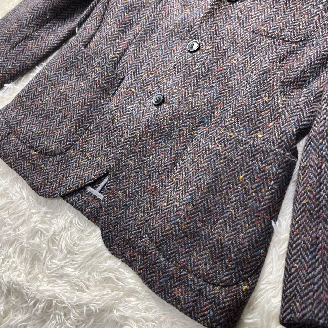 【美品】altea テーラードジャケットHirelano生地 ヘリンボーン 46