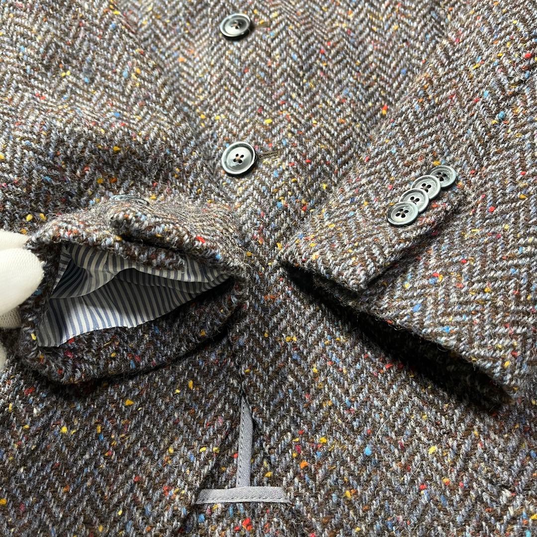 【美品】altea テーラードジャケットHirelano生地 ヘリンボーン 46