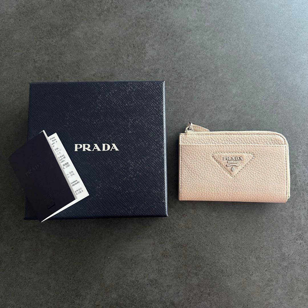 PRADA ヴィッテロダイノレザー ラウンドジップウォレット キーケース