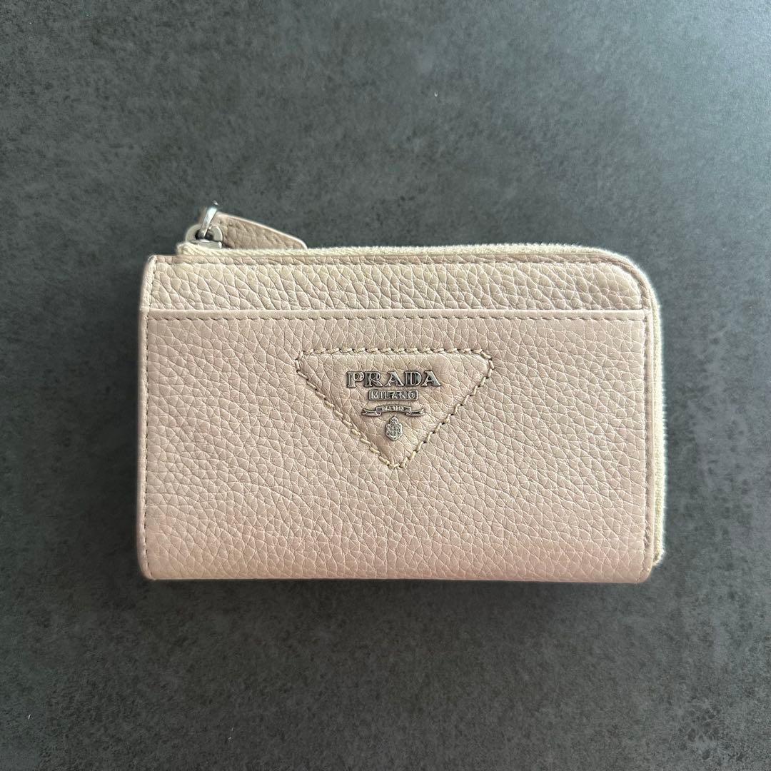 PRADA ヴィッテロダイノレザー ラウンドジップウォレット キーケース