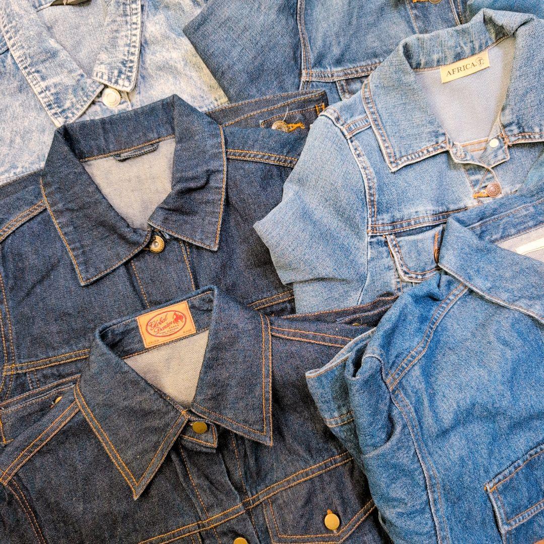 専用Ｇジャン デニムジャケット35着まとめ売り リメイク素材 ハンドメイド生地