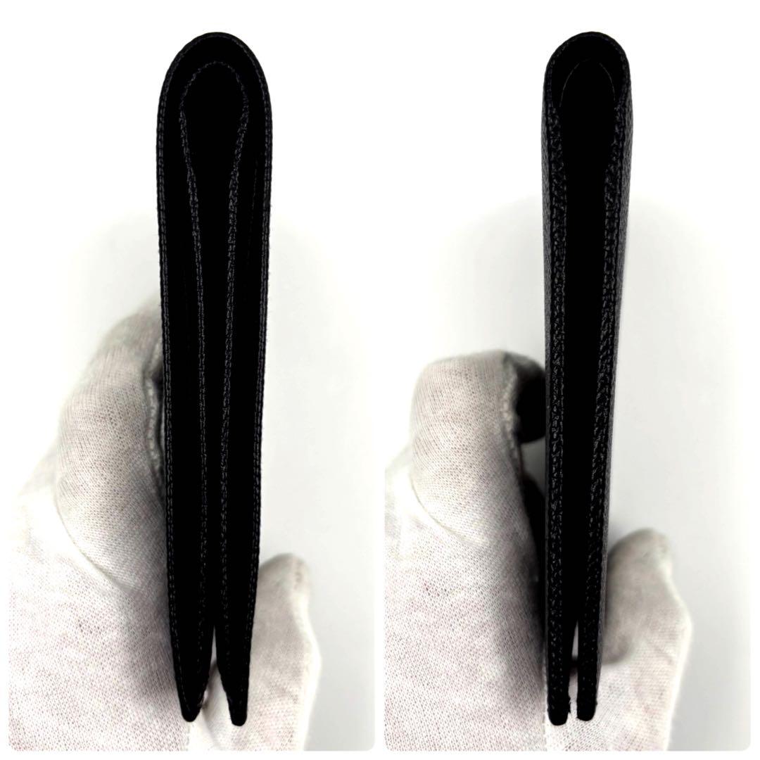 ✨新品未使用✨　BVLGARIブルガリ　二つ折り財布　レザー　ブラック　札入れ