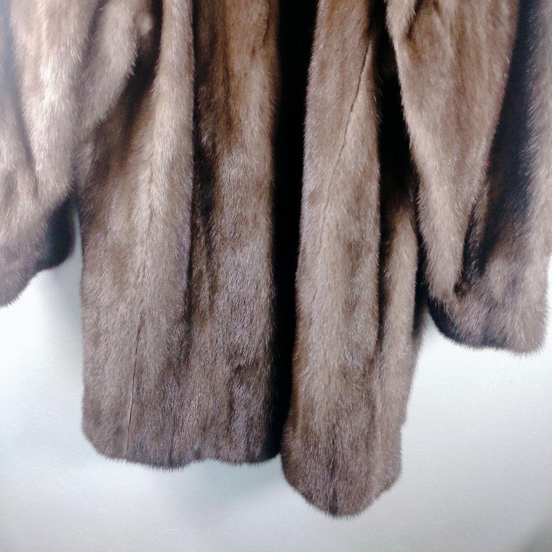 ★★★★ アメリカンミンク 毛皮ロングコート