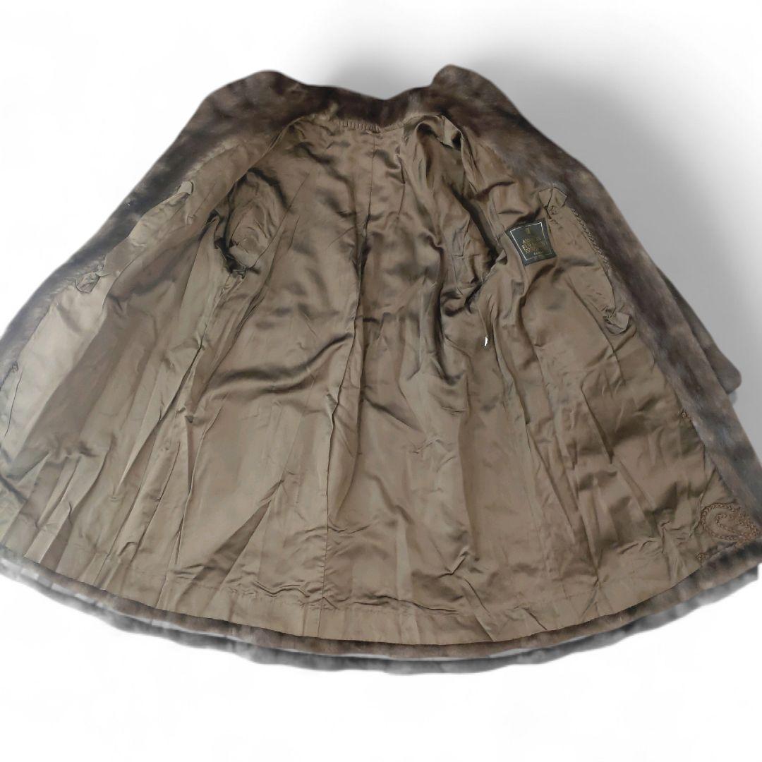 ★★★★ アメリカンミンク 毛皮ロングコート