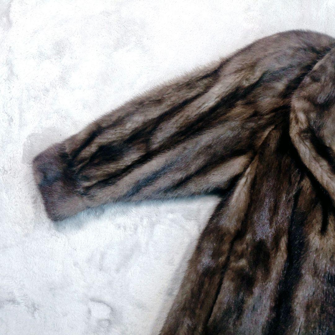 ★★★★ アメリカンミンク 毛皮ロングコート