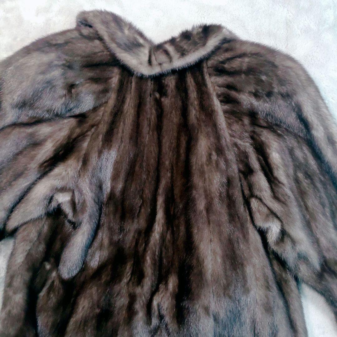 ★★★★ アメリカンミンク 毛皮ロングコート