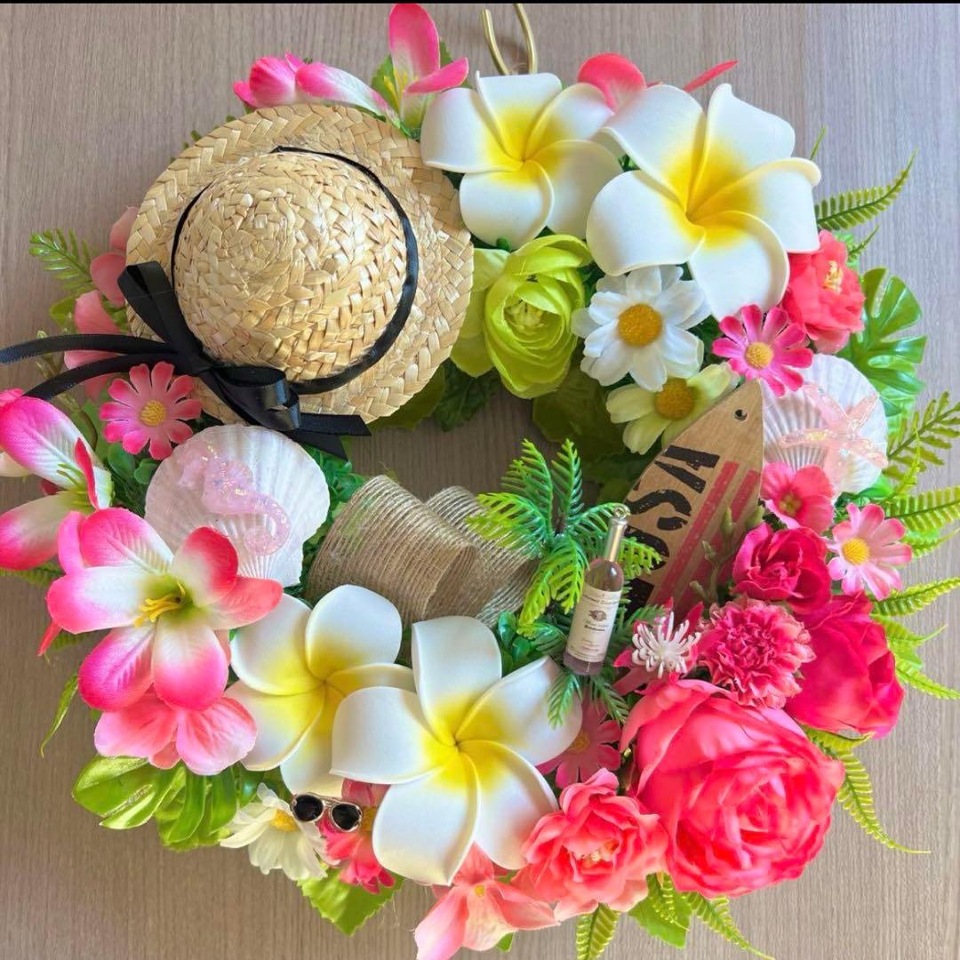 専用 夏リース フラワーリース 玄関リース