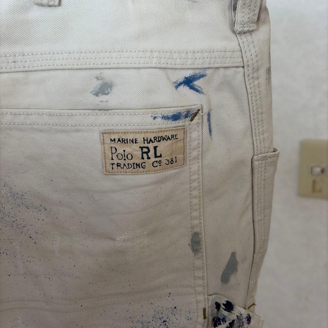 Polo Ralph Lauren ダブルニーペインターパンツ W35ホワイト