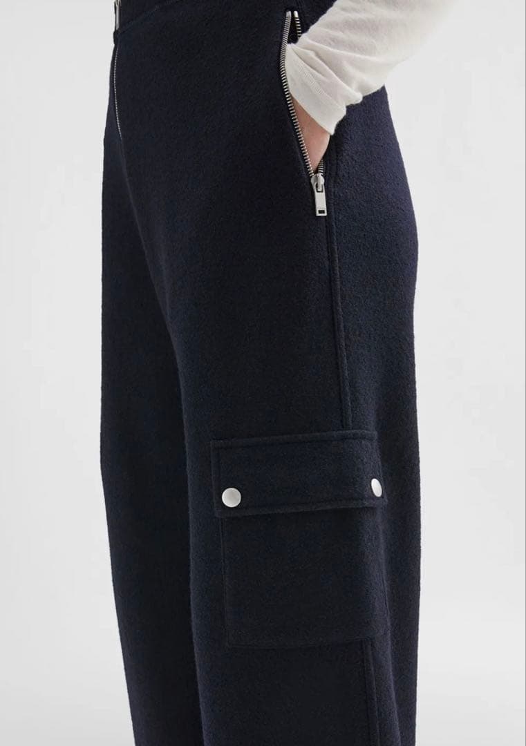 JIL SANDER＋ ジルサンダープラスハイウエスト ジッパーデザインパンツ