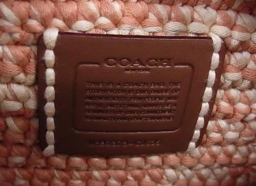 【極美品】COACH コーチ かごバッグ ベージュ/オレンジ ※相場7万円