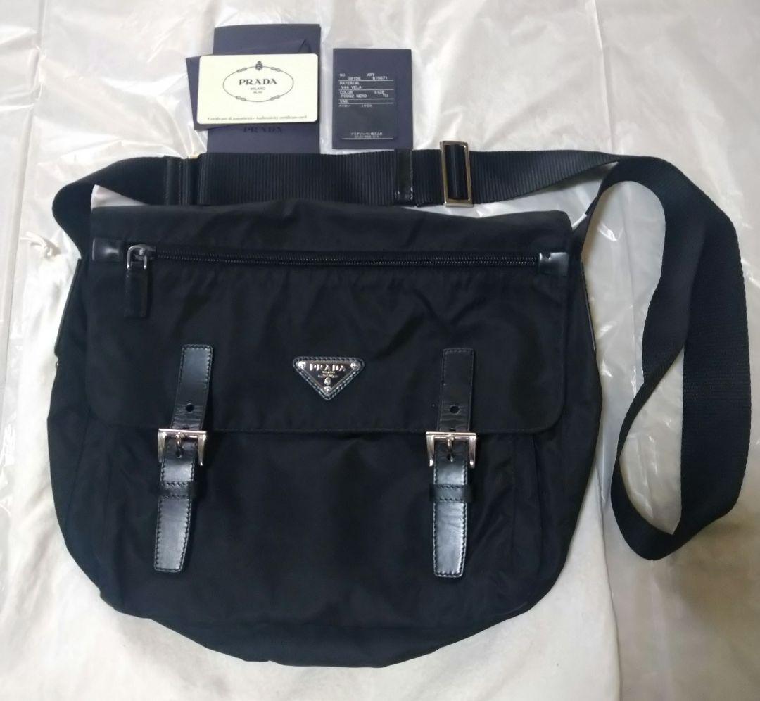 【美品】PRADA テスート ナイロンショルダーバッグ