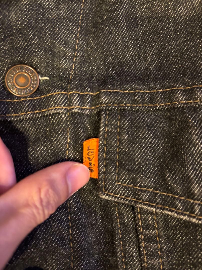 リーバイス levis 先染め ブラック 黒 90’s 濃黒 オレンジタブ