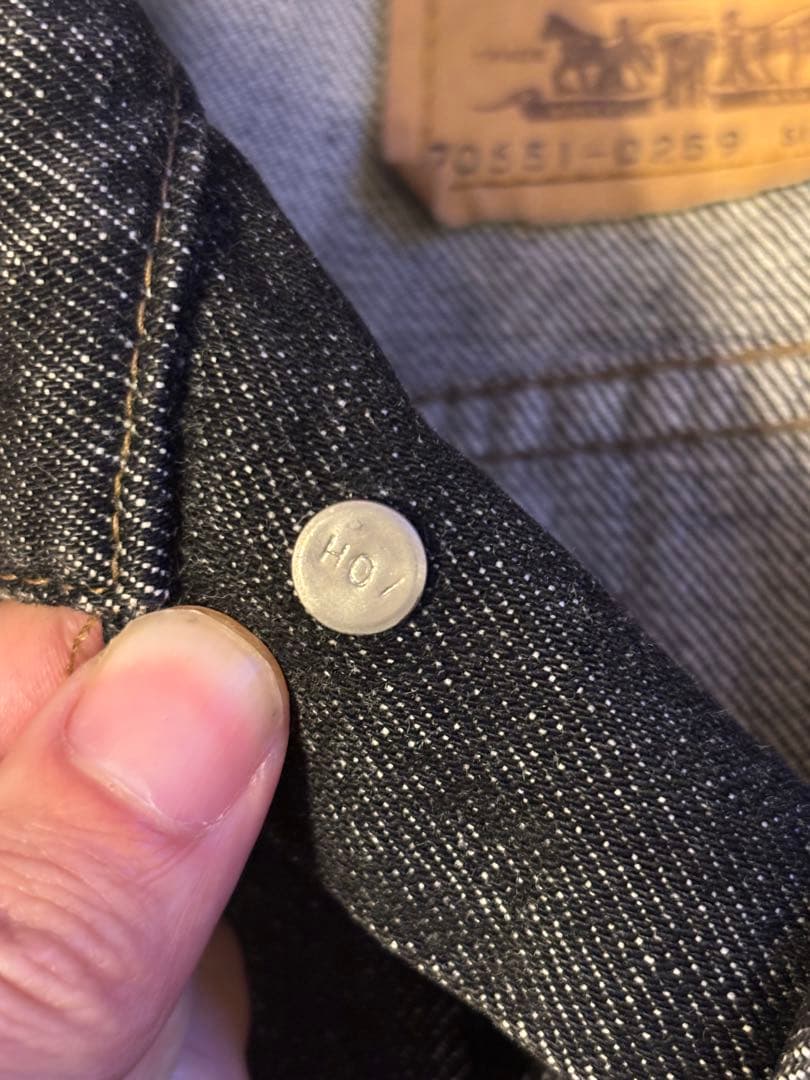 リーバイス levis 先染め ブラック 黒 90’s 濃黒 オレンジタブ