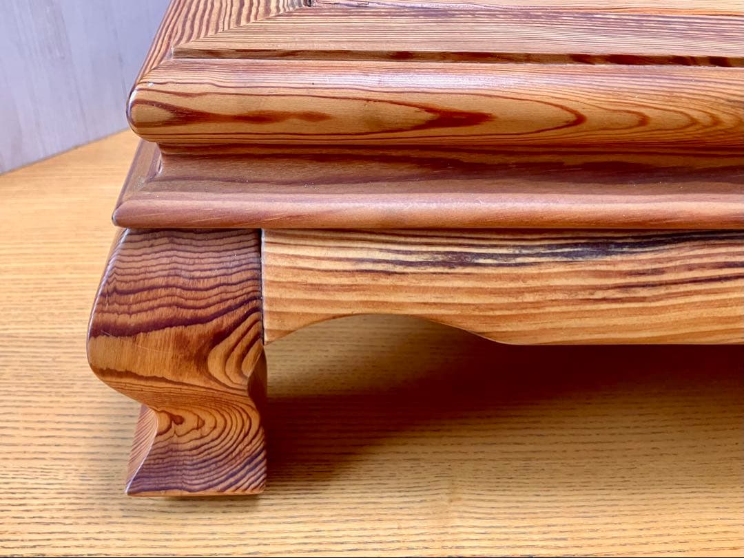 花台　64cm×42cm×19cm 盆栽台　香炉台　木製　和風　木目　飾り台