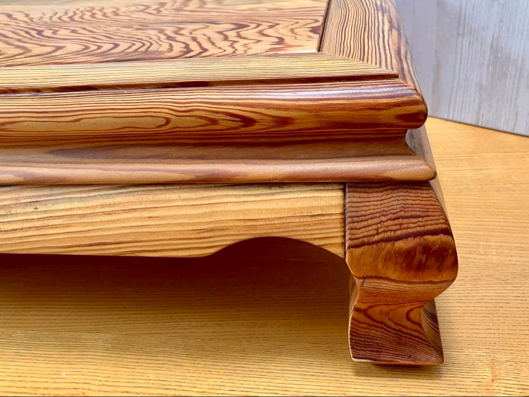 花台　64cm×42cm×19cm 盆栽台　香炉台　木製　和風　木目　飾り台