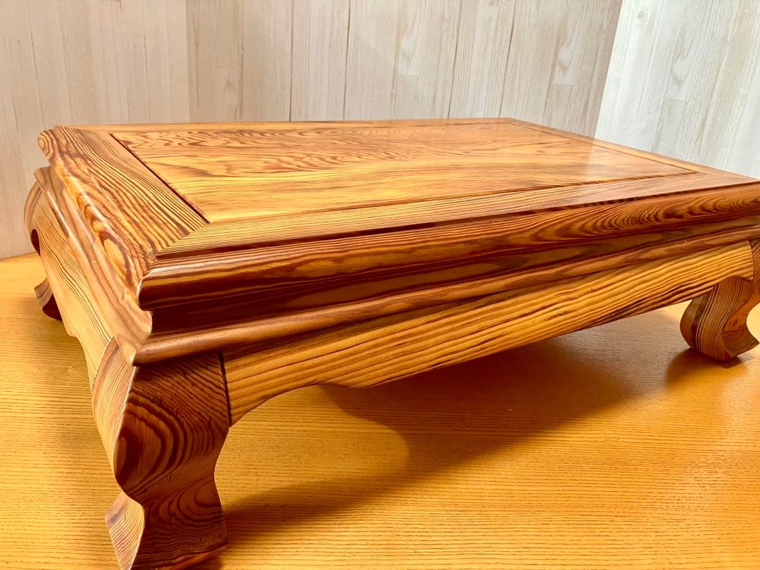 花台　64cm×42cm×19cm 盆栽台　香炉台　木製　和風　木目　飾り台