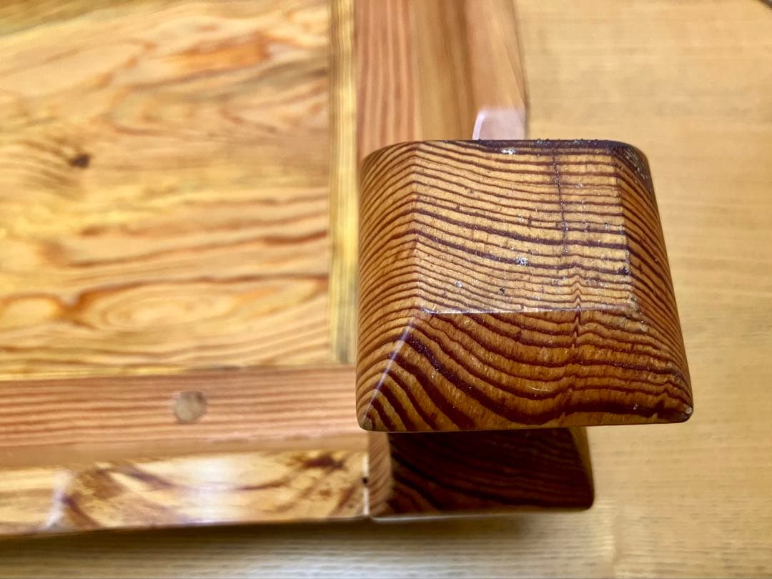 花台　64cm×42cm×19cm 盆栽台　香炉台　木製　和風　木目　飾り台