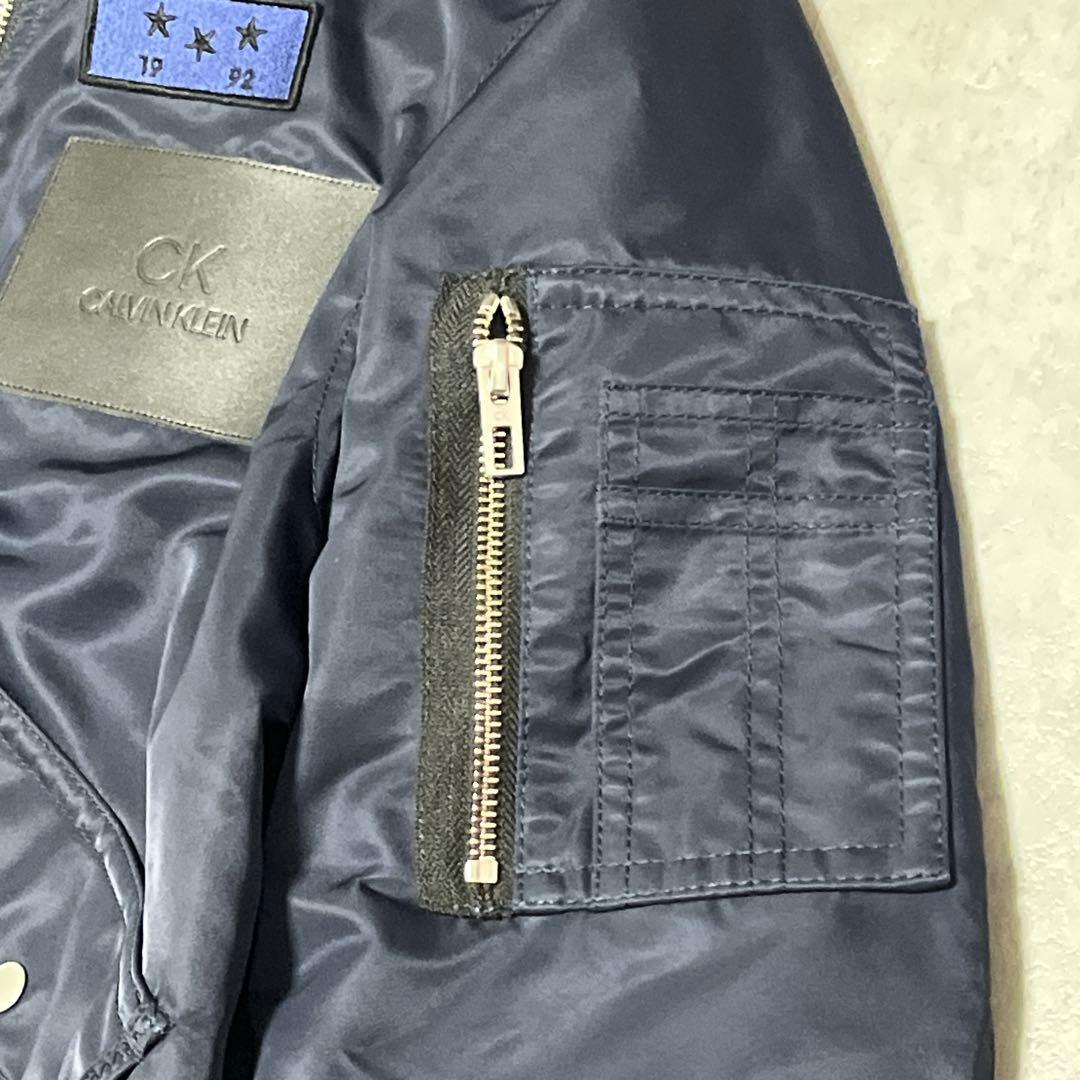 未使用級【カルバンクライン】MA-1 中綿 ブルゾン ミリタリージャケット 36