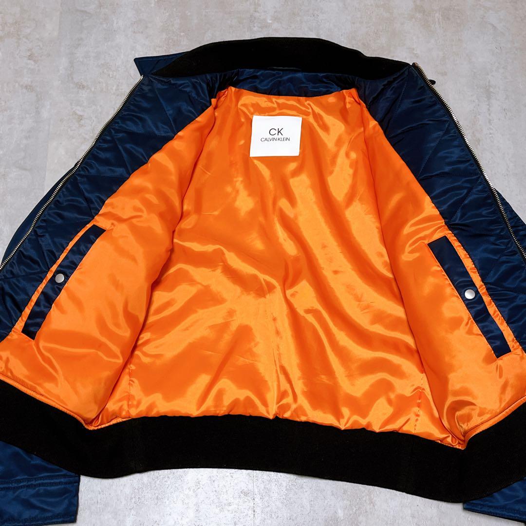 未使用級【カルバンクライン】MA-1 中綿 ブルゾン ミリタリージャケット 36