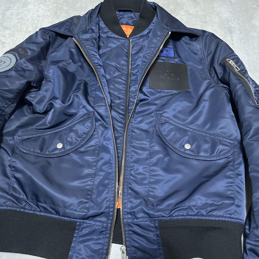 未使用級【カルバンクライン】MA-1 中綿 ブルゾン ミリタリージャケット 36