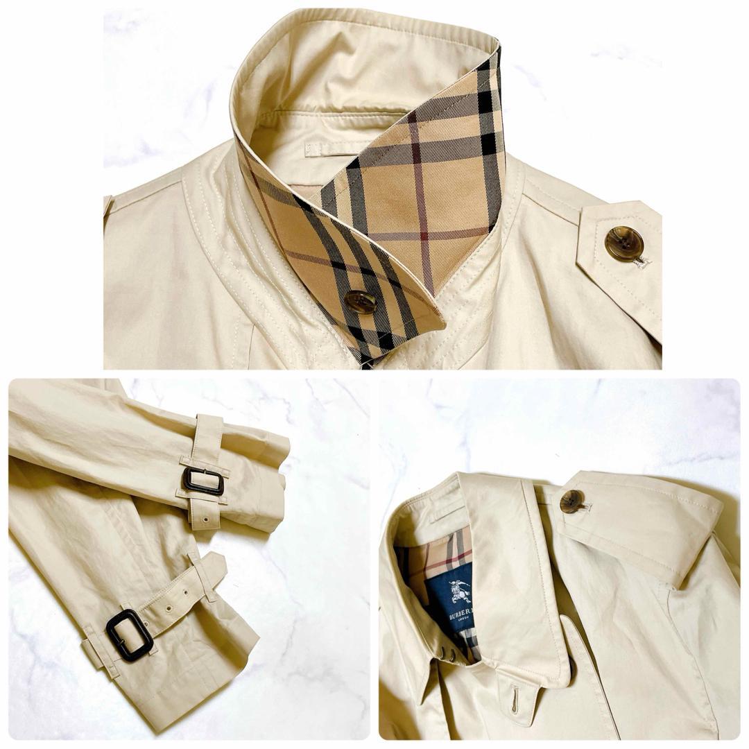 バーバリーロンドン トレンチロングコート ベルト ノバチェック 42 XL