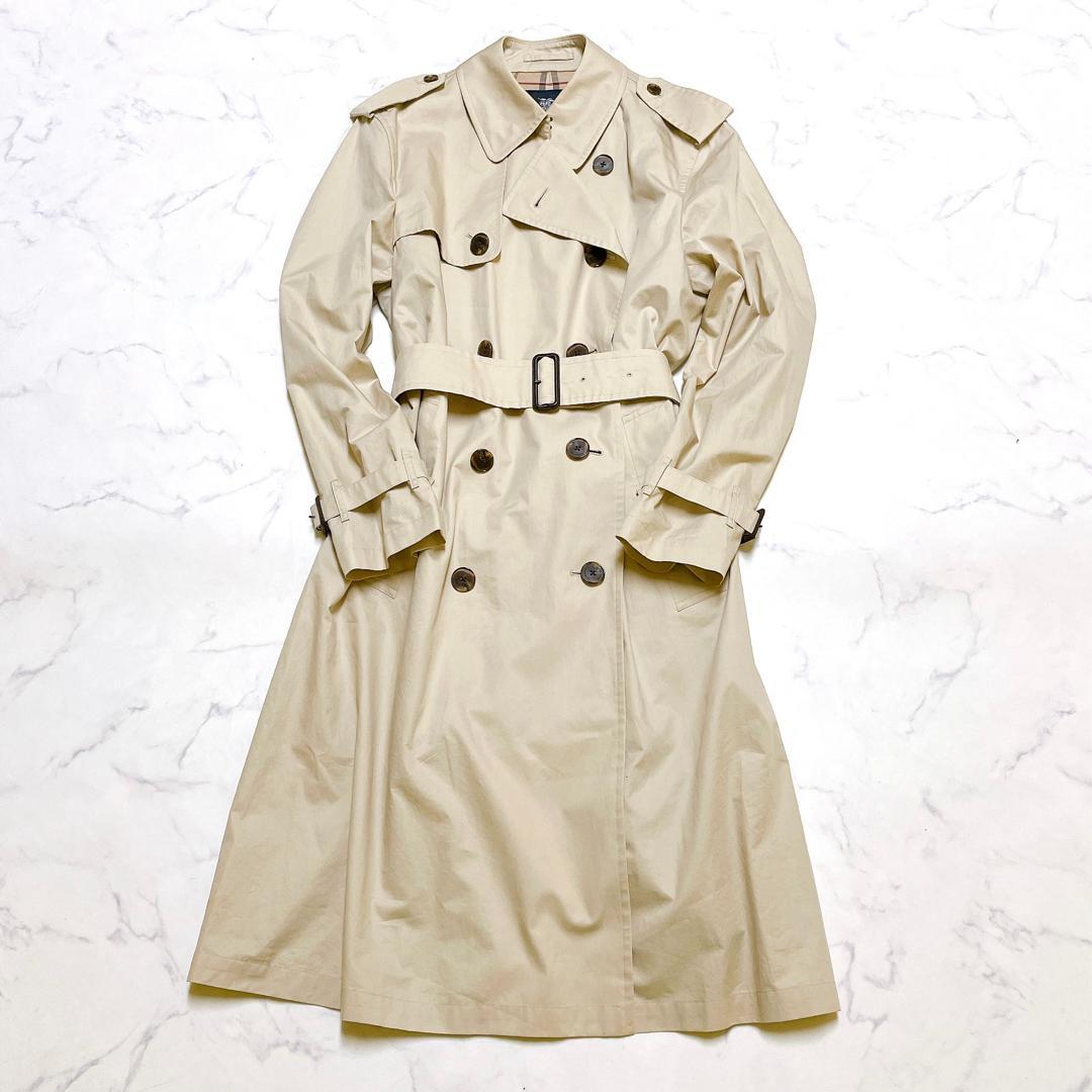 バーバリーロンドン トレンチロングコート ベルト ノバチェック 42 XL