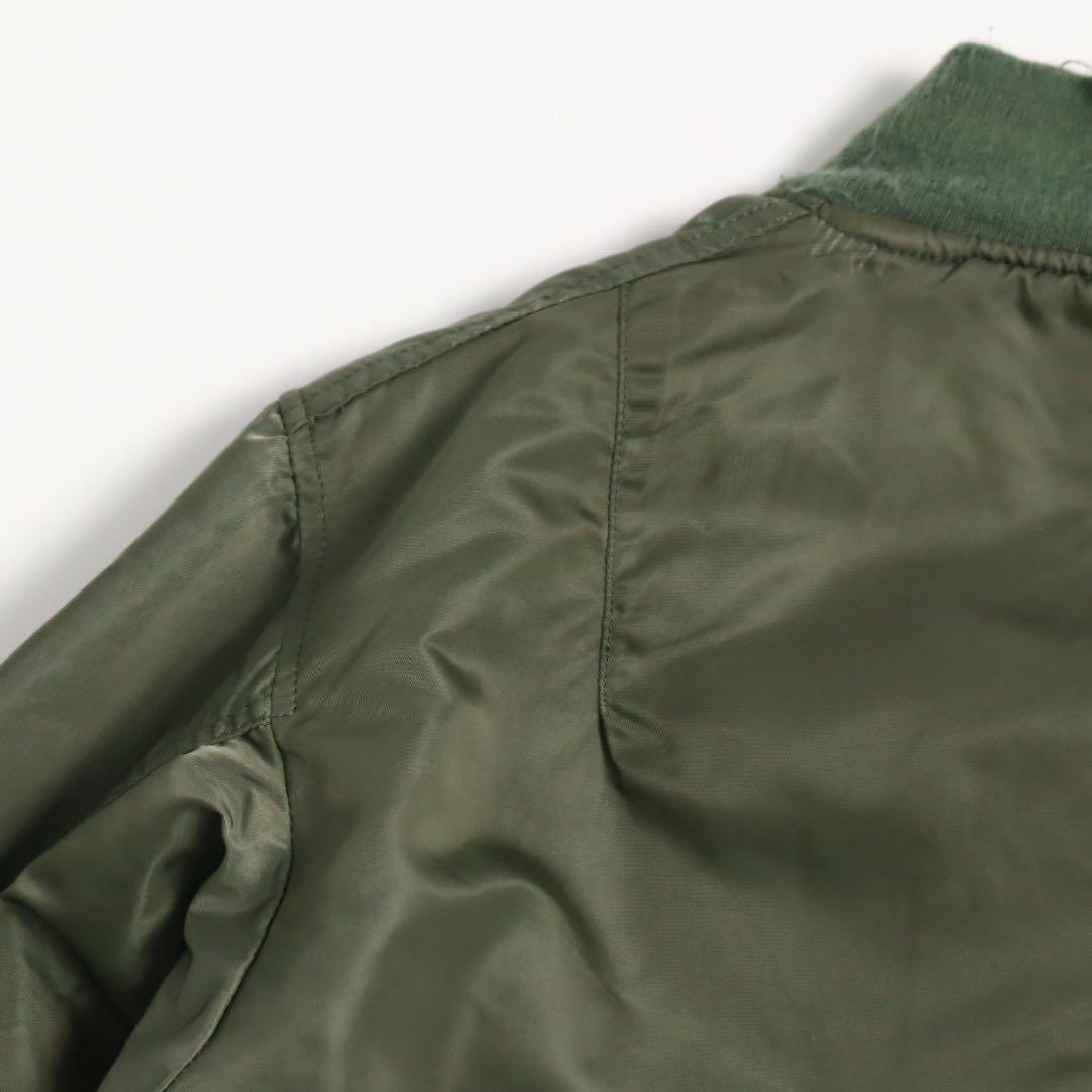 70s 80s ALPHA 白 ホワイトテープ USA製 ma-1 カーキ