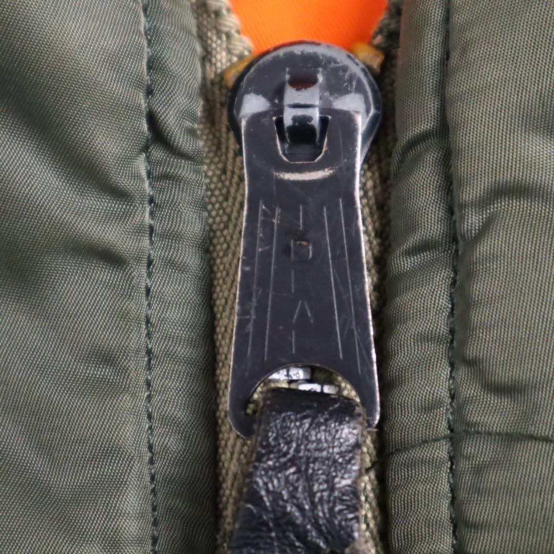 70s 80s ALPHA 白 ホワイトテープ USA製 ma-1 カーキ