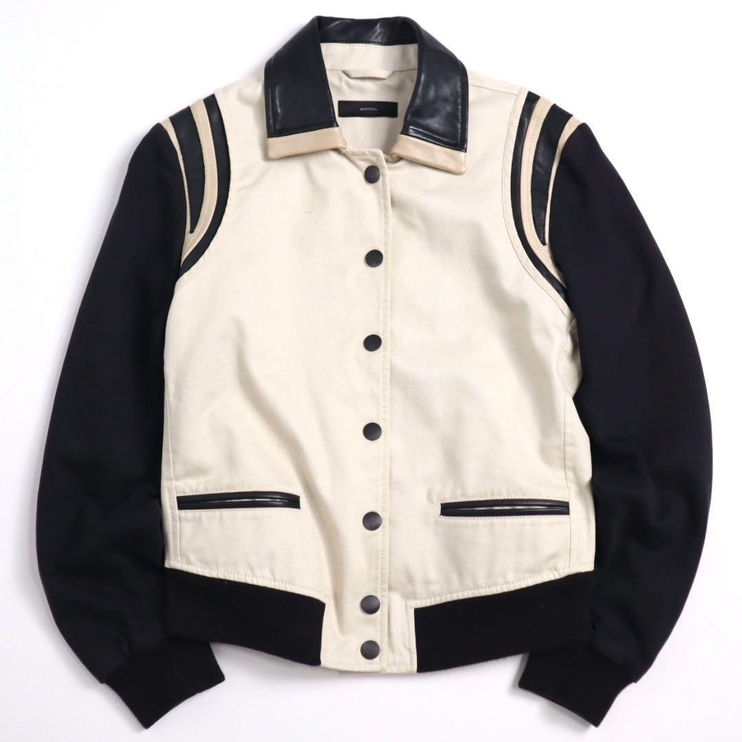 diesel ディーゼル 肩ライン テディジャケット 短丈 スタジャン ブルゾン