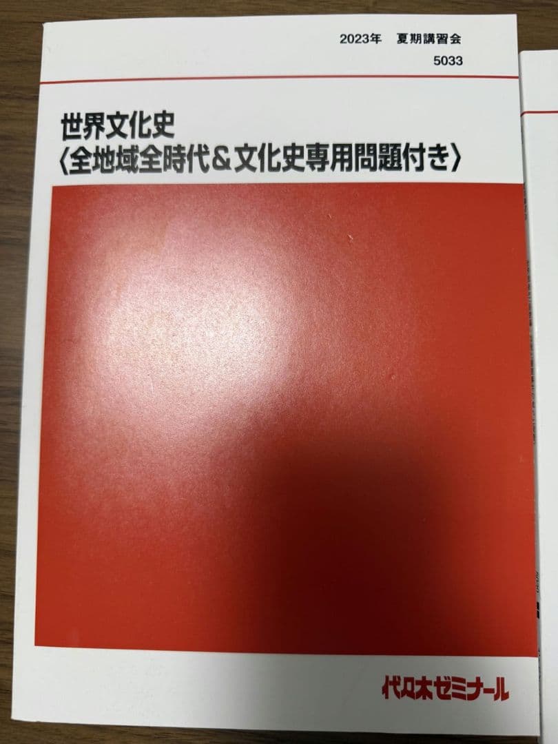 代々木ゼミナール 世界史 夏期講習 テキスト2023
