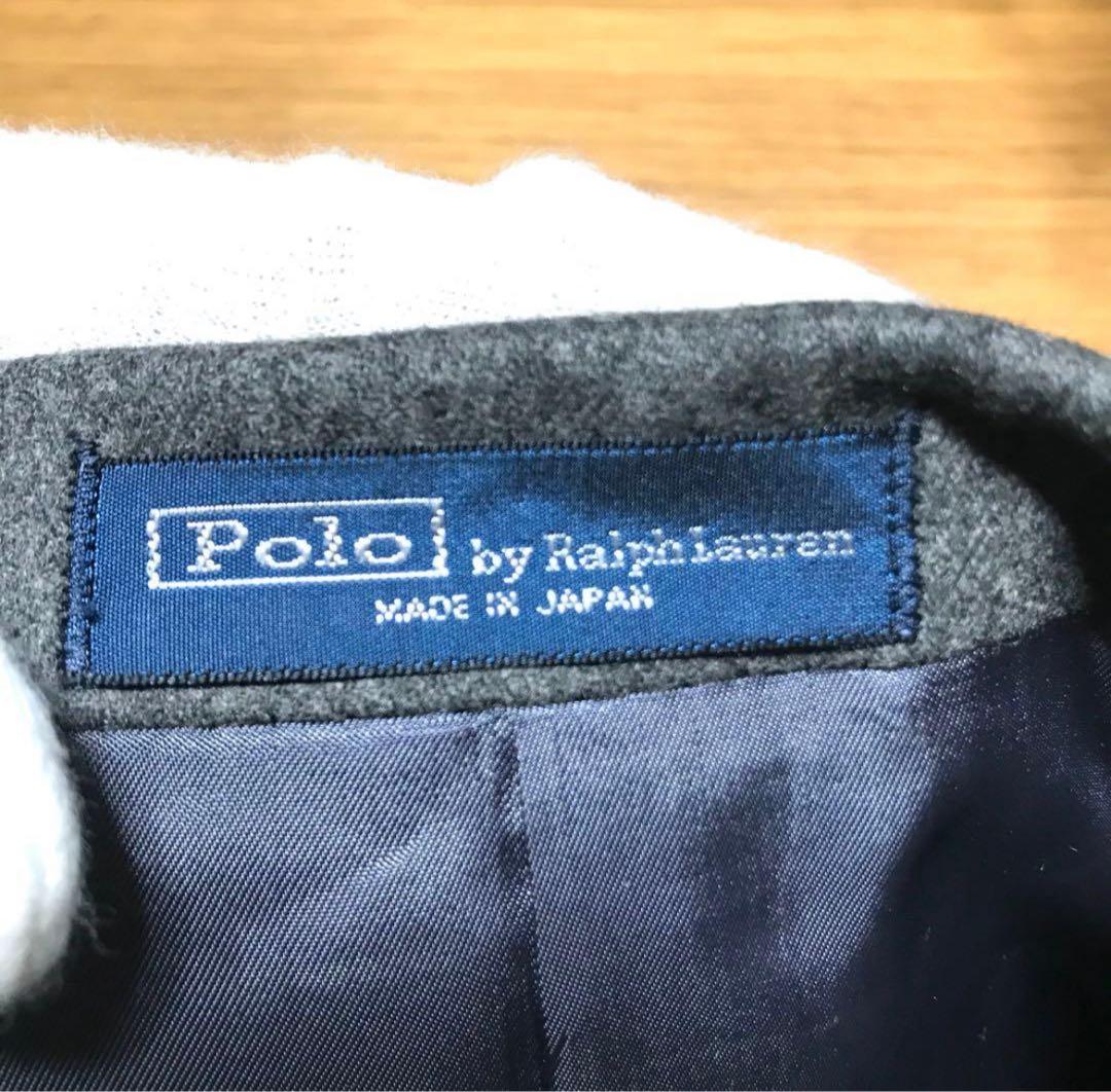 90's ラルフローレン　セットアップ　フランネル　グレー　スーツ