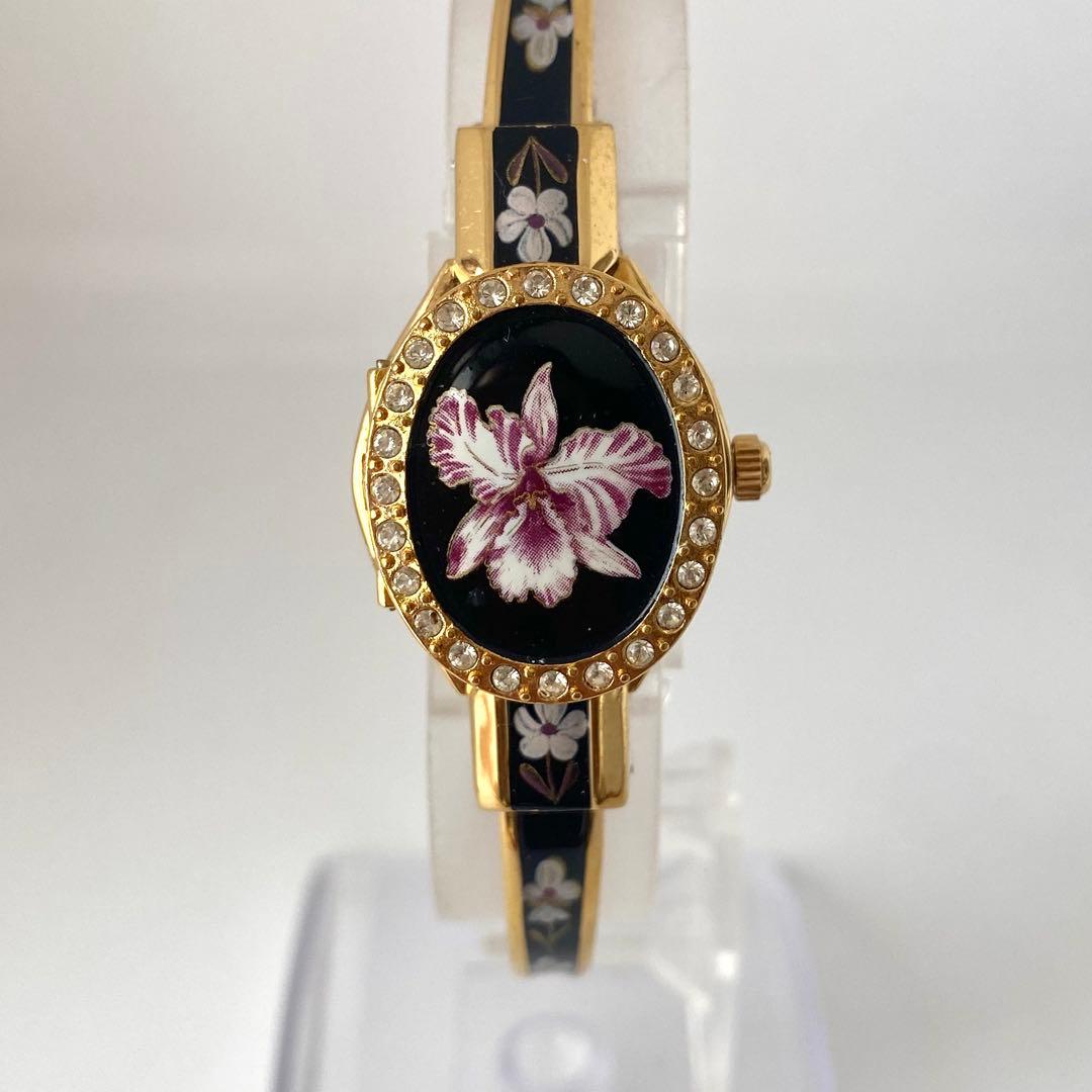 アンドレムッシュ　腕時計　スイス　花　ストーン