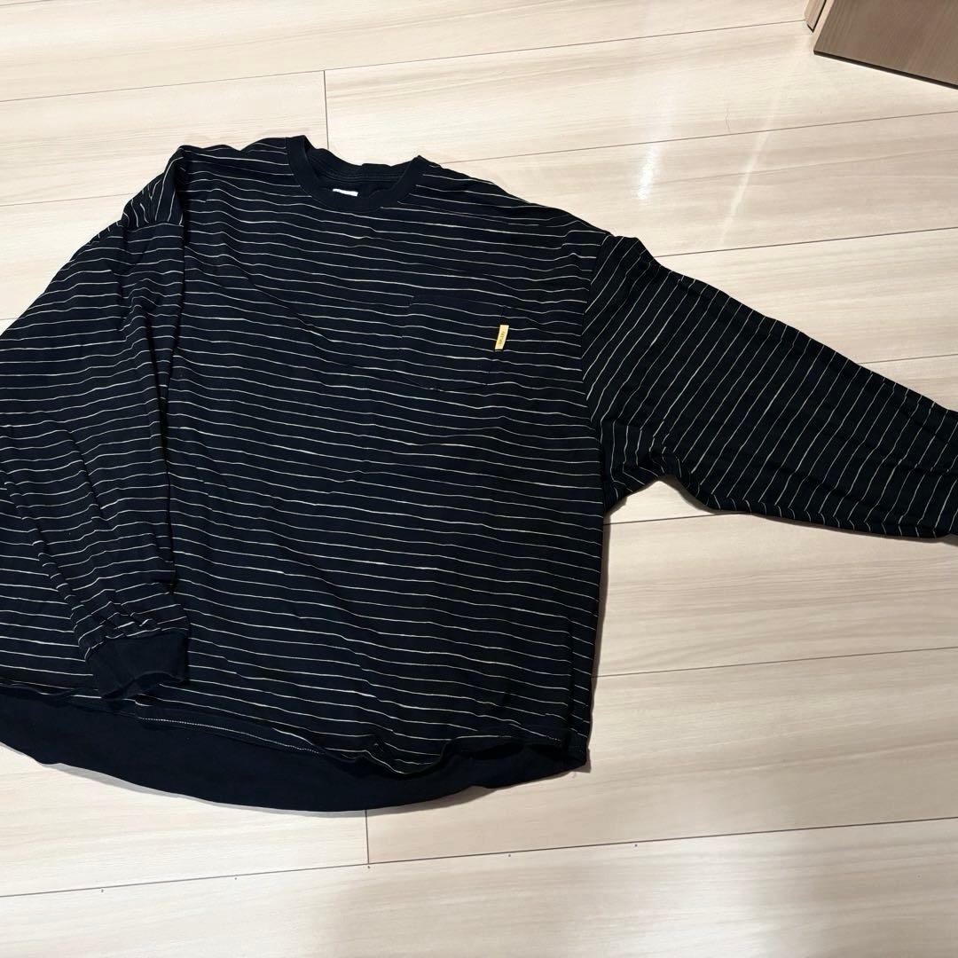 SEESEE SUPER BIG ROUND ロンT ボーダー L ブラック