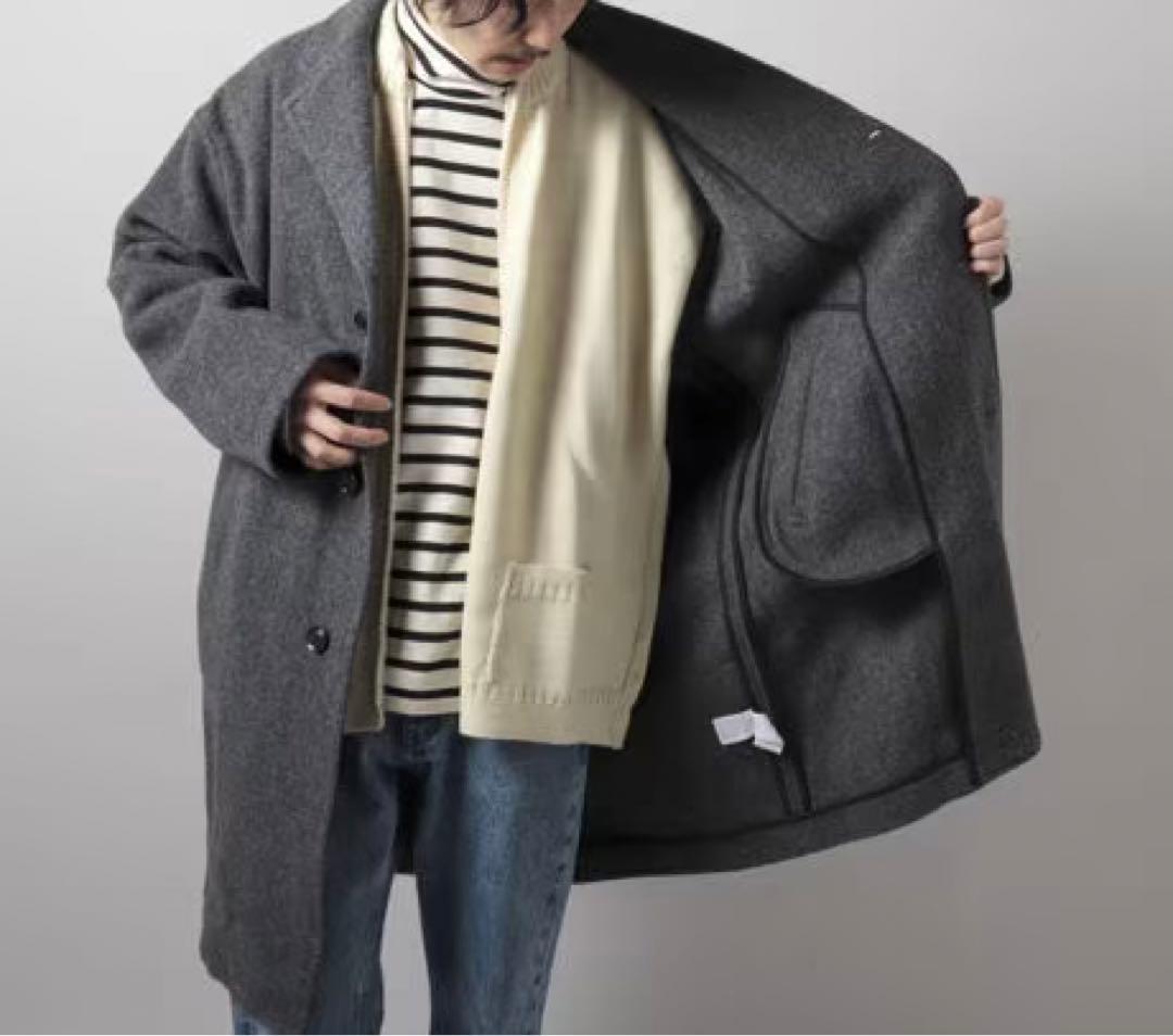 DANTON ウールライトパイル チェスターコート 42 ダントン