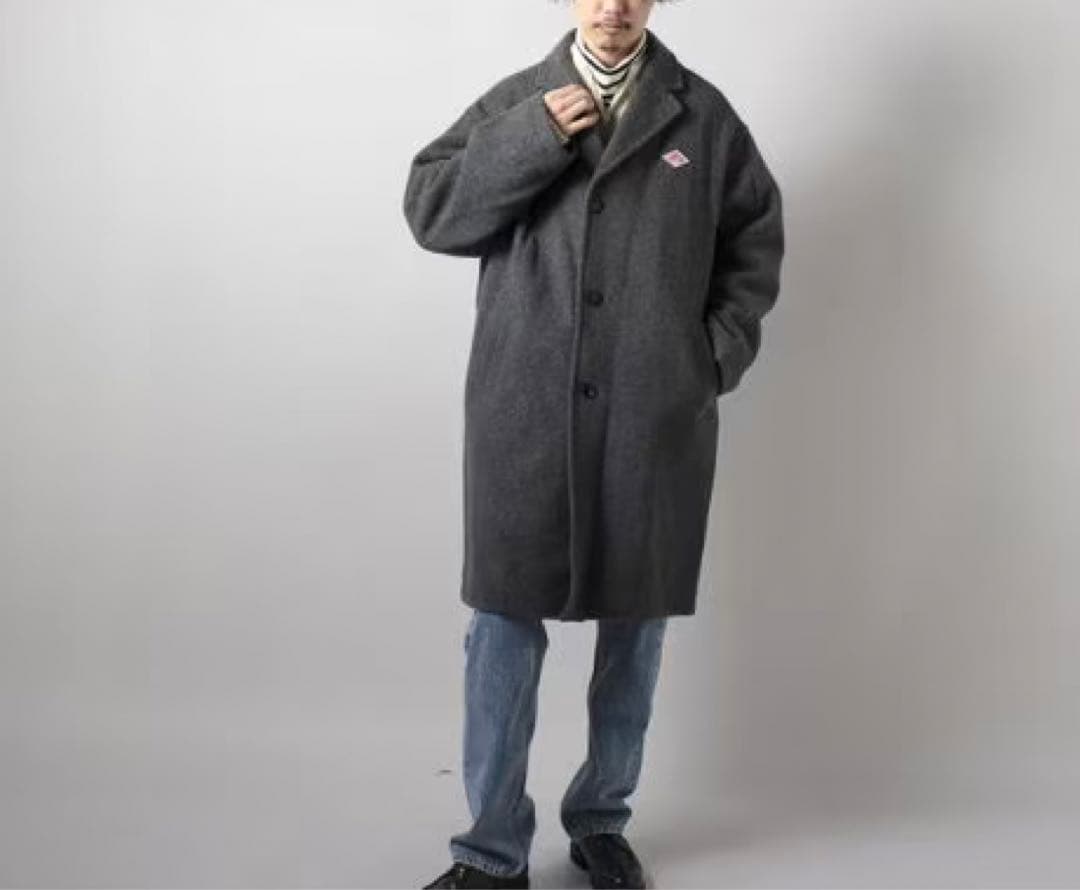 DANTON ウールライトパイル チェスターコート 42 ダントン