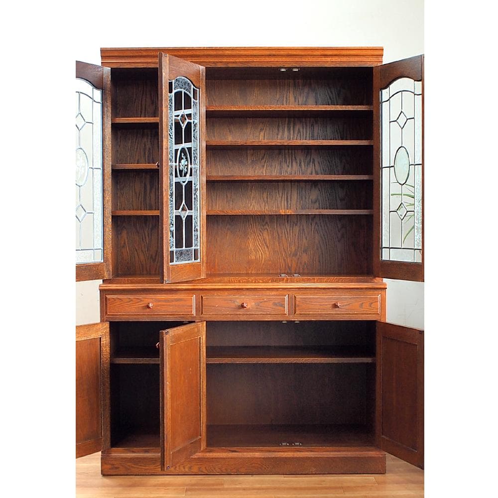 三越家具 ブルージュ/Brugge ステンドグラス カップボード 120cm