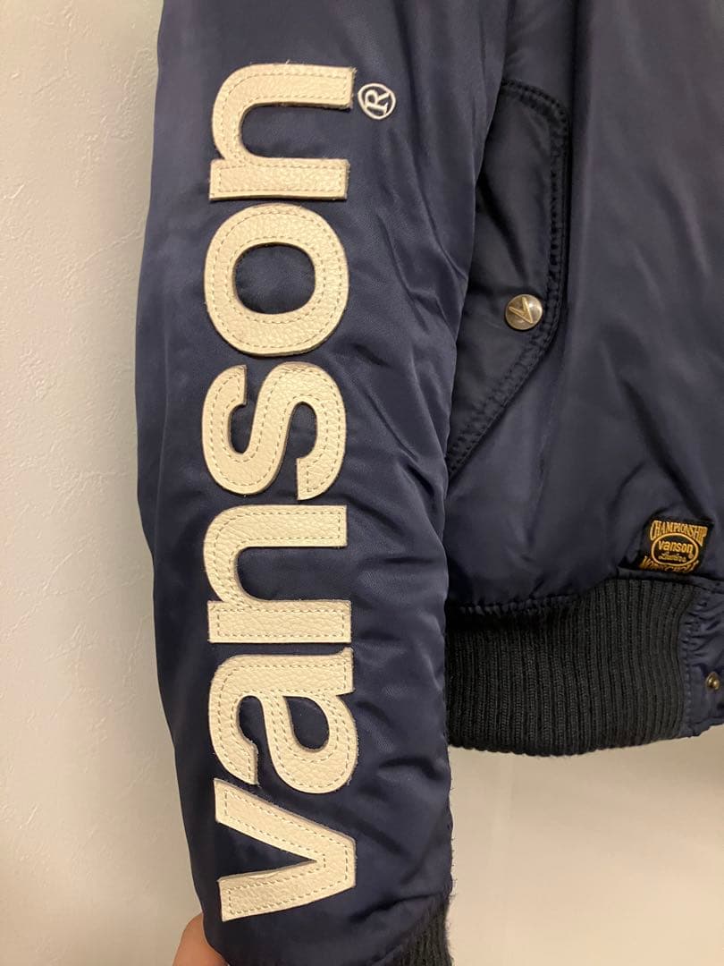 vanson ネイビー バイクジャケット　本物L