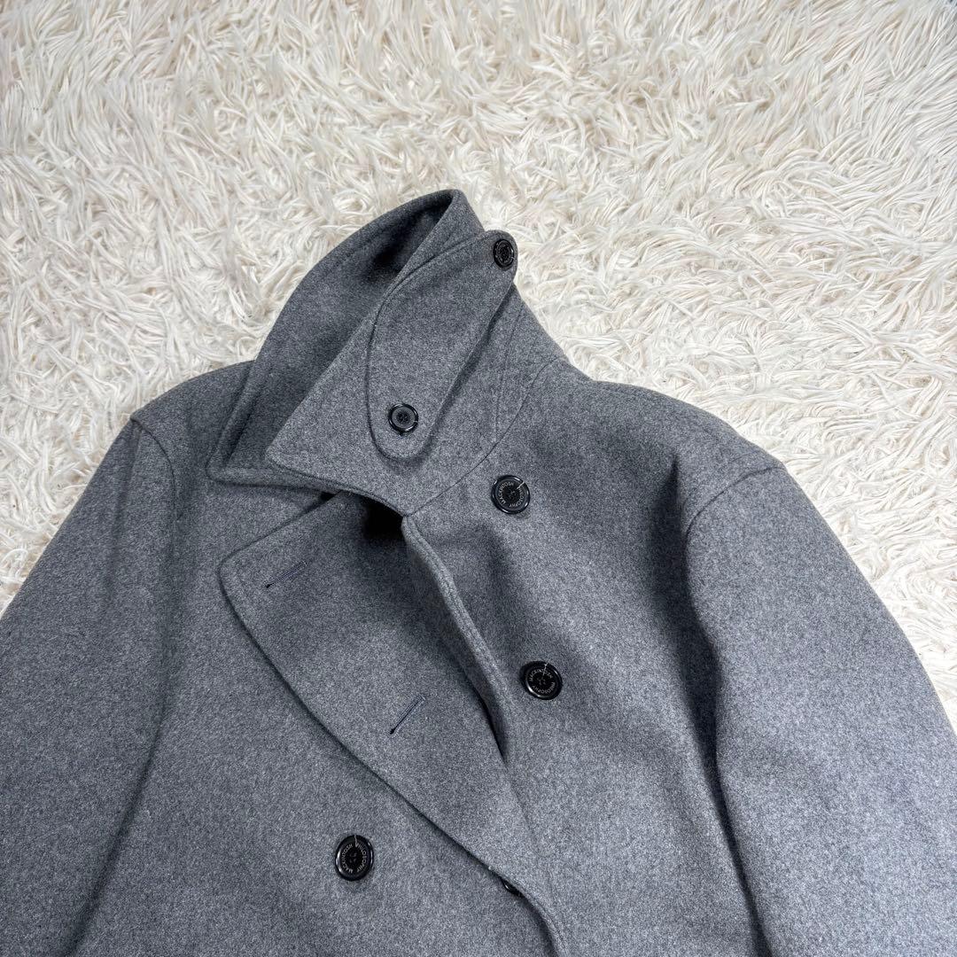 極美品　マッキントッシュフィロソフィー　メルトンウールPコート　グレー　40
