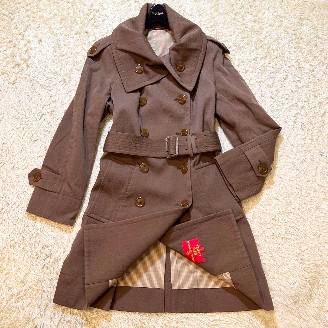 【超希少✨️ヴィヴィアンウエストウッド】 ウール ビック衿 トレンチコート L