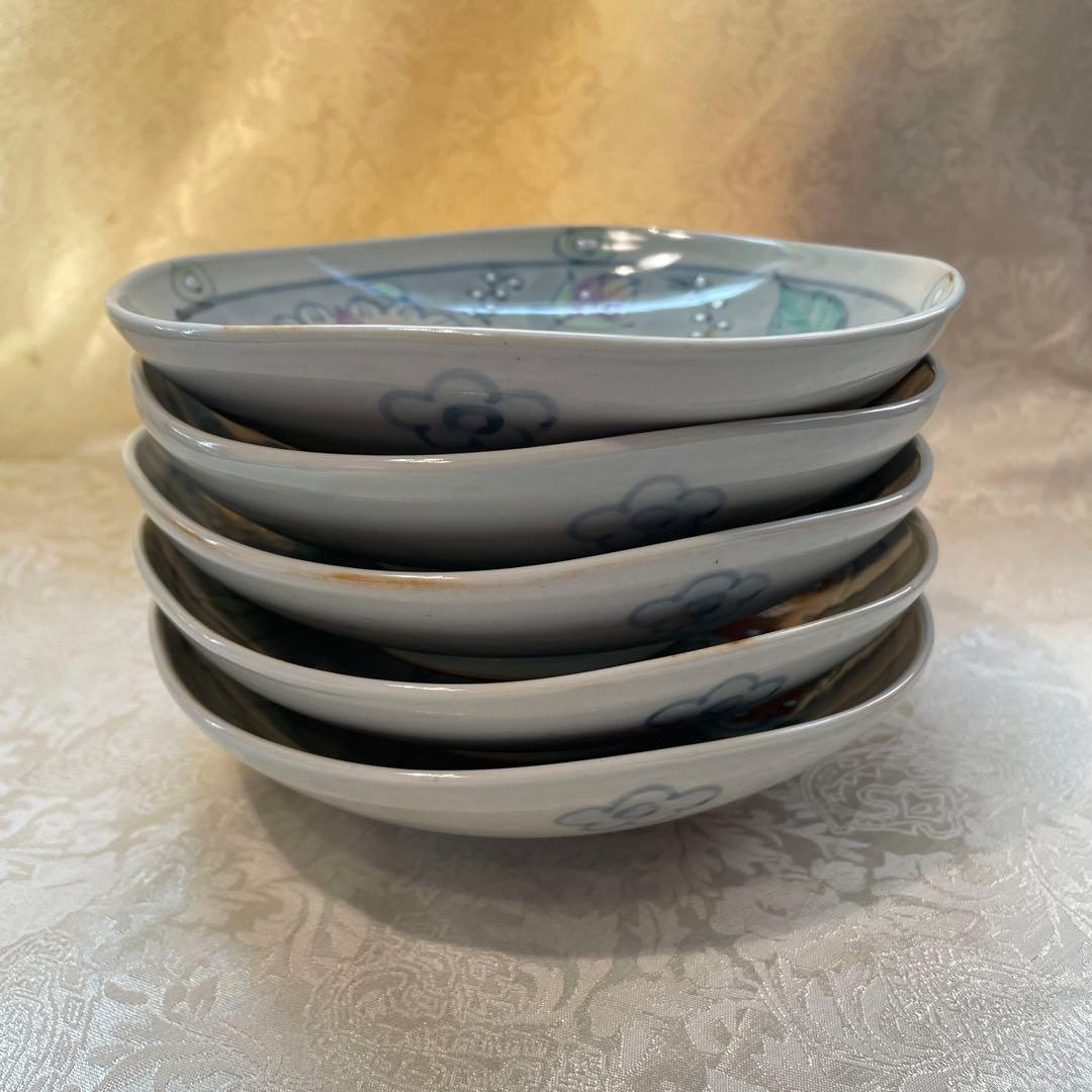 有田焼【佐藤走波】　中皿　五枚組