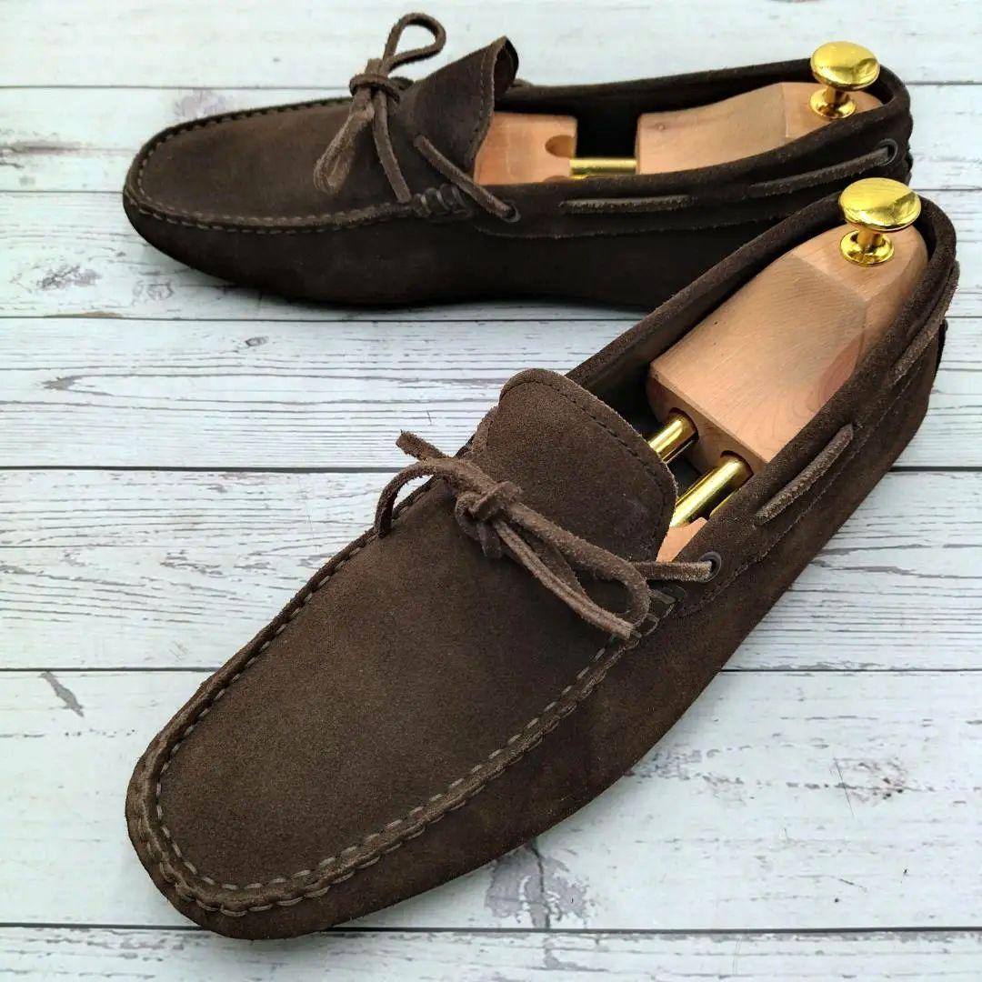 TOD'S　トッズ　28　スリップオン　ドライビングシューズ　スエード　モカシン