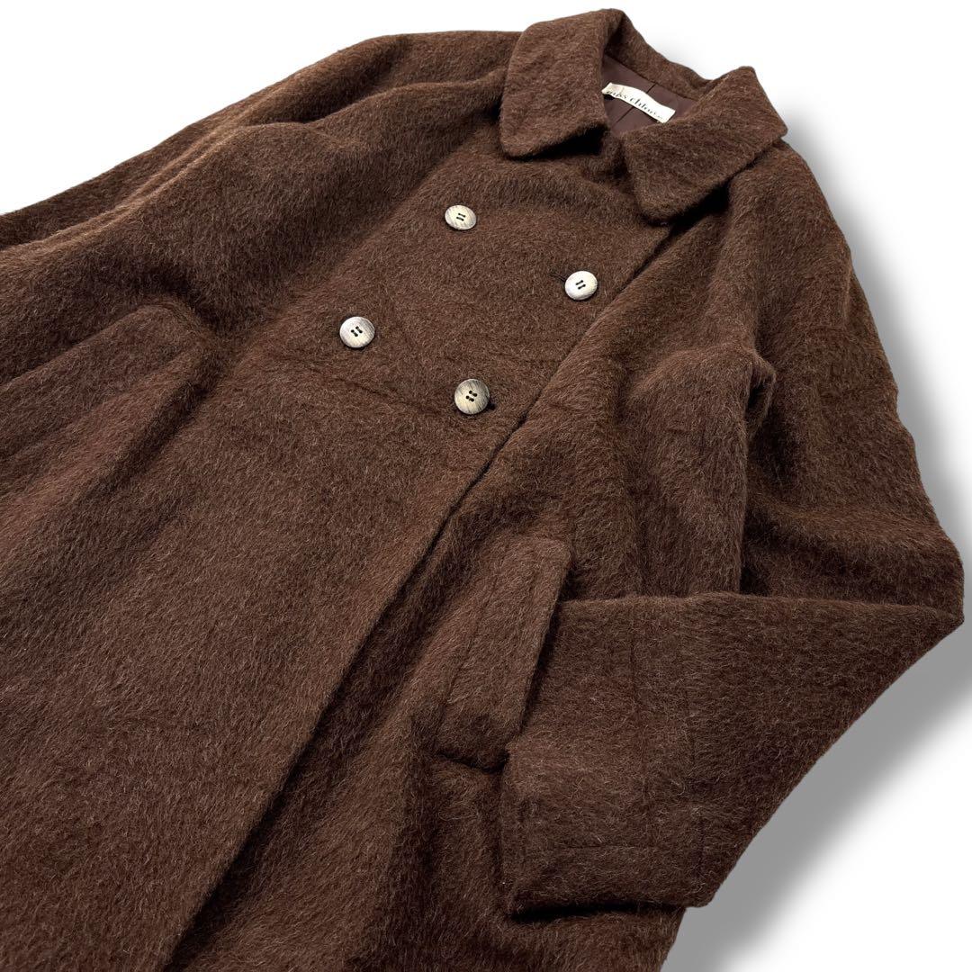 美品】chloe　ミスクロエ アルパカ　チェスターコート　ロング　ダブル　茶