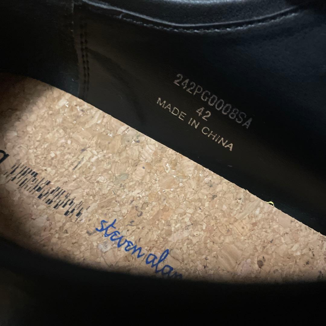 黒 モカシンスタイル シューズ ビブラムソール