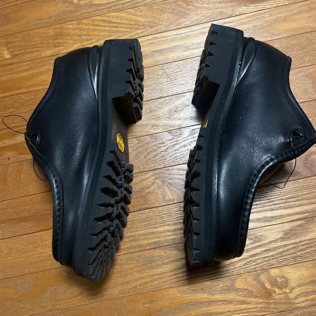 黒 モカシンスタイル シューズ ビブラムソール