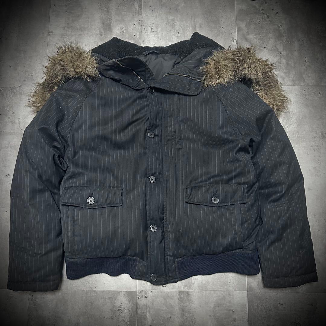 希少 GAP N-2B フライトジャケット ストライプ ダウンジャケット XL