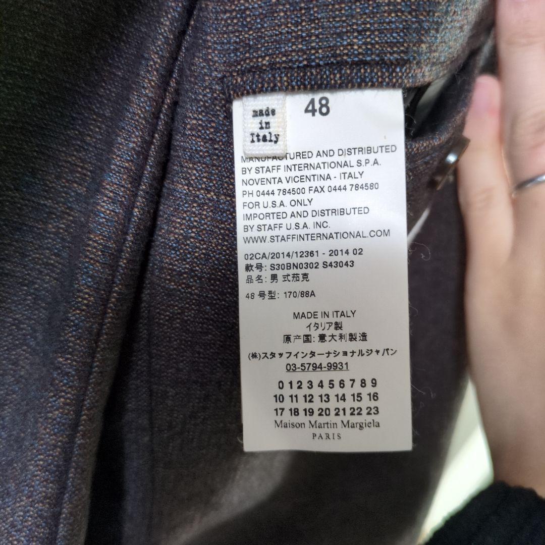 マルジェラ ダークブラウン テーラードジャケット サイズ48